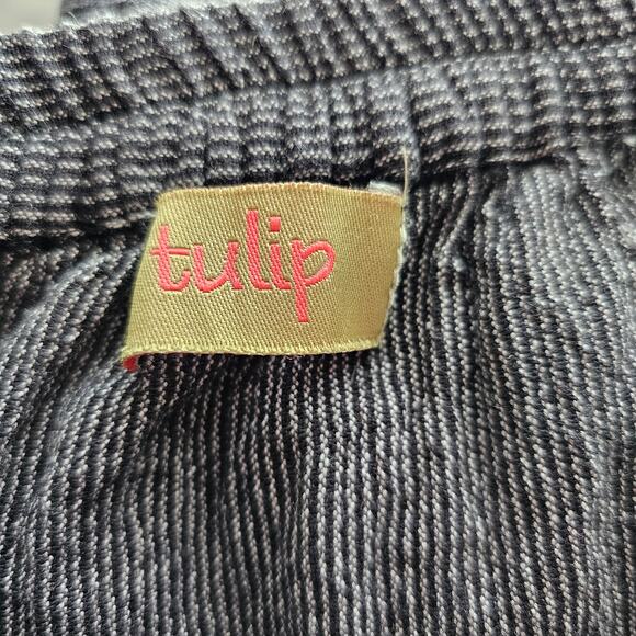 Tulip cotton black white pin stripe skirt circle poofs Small - Picture 6 of 8